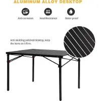 OEM Aluminium Campingtafel für 4-6 Personen, belastbar bis 80 kg, 107 × 70 × 70 cm