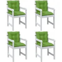 vidaXL Möbel Niedriglehner-Auflagen 4 Stk. Melange Grün 100x50x7 cm Stoff - Sitzauflage 4002395