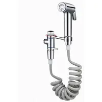 Markenlos Toiletten-Bidet-Sprühgerät, Hand-Bidet-Sprühgerät, Hand-Bidet-Sprühgerät for Toilette mit Federschlauch 1,5 m Teleskopschlauch-Schwenkhalterung for Toilette
