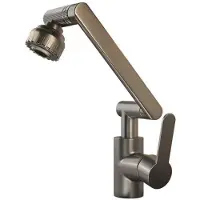OEM Küchenarmatur mit zwei Düsenstellungen, inklusive einer 60 cm langen Schlauch für warmes und kaltes Wasser - Grau