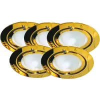 Paulmann Möbel Einbauleuchten Set Klipp Klapp 5x20W 105VA 230/12V G4 72mm Gold/Stahlblech/Glas
