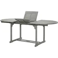 Markenlos Gartentisch, Esstisch, Couchtisch, Balkontisch, Balkonmöbel, Grau 200x100x74 cm, Massivholz Akazie