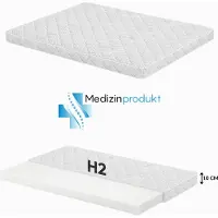 Beautysofa | Schaumstoffmatratze MEDIRO ERGO+ 10 cm H2 – hochelastische Matratze mit Silver Life Bezug, komfortable Matratze 90x200cm