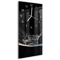 Tulup WANDUHR aus Glas 30x60 cm - Wasser