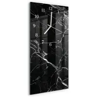 Tulup WANDUHR aus Glas 30x60 cm - Graphit