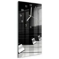 Tulup WANDUHR aus Glas 30x60 cm - Klaviertasten