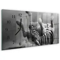 Tulup WANDUHR aus Glas 60x30 cm - Rippchen