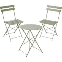 Ebuy24 Adam Garten-Cafétisch 60x60 cm klappbar sandfarben.