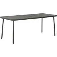 Furnicato Gartentisch Dunkelgrau 180x83x72 Cm Stahl