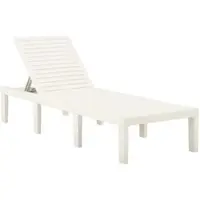 Furnicato Sonnenliege Kunststoff Weiß