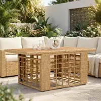 vidaXL Möbel Garten Lifting Up Tisch Natur 100 x 55 x 37 cm - Gartentische &53920