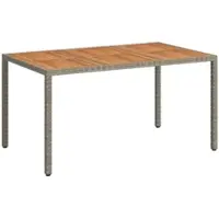 Furnicato Gartentisch Grau 150 X 90 X 75 Cm Poly Rattan
