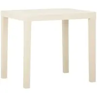 Furnicato Gartentisch Weiß 79x65x72 Cm Kunststoff