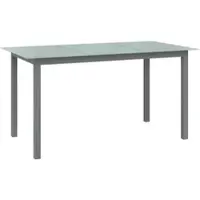 Furnicato Gartentisch Hellgrau 150x90x74 Cm Aluminium Und Glas