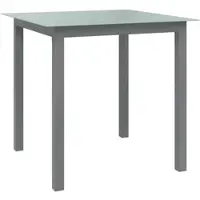 Furnicato Gartentisch Hellgrau 80x80x74 Cm Aluminium Und Glas