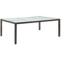 Furnicato Garten-esstisch Braun 200x150x74 Cm Poly Rattan