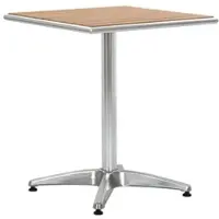 Furnicato Gartentisch Silbern 60x60x70 Cm Aluminium Und Wpc