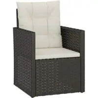 Furnicato Gartensessel Schwarz Mit Kissen 53 X 57 X 75 Cm