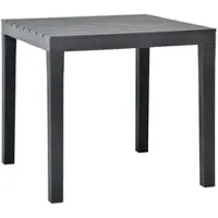 Furnicato Gartentisch Anthrazit 78x78x72 Cm Kunststoff