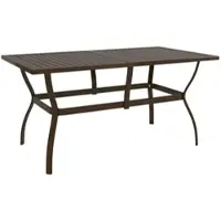 Furnicato Gartentisch Braun 140x80x72 Cm Stahl