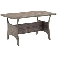 Furnicato Gartentisch Grau 120x70x66 Cm Poly Rattan