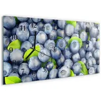Tulup WANDUHR aus Glas 60x30 cm - Beeren