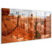 Tulup WANDUHR aus Glas 60x30 cm - Bryce Canyon