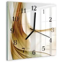 Drukarnia Piga Tulup Glasuhr Wanduhr Küchenuhr Echt-Glas 30x30 cm Modern Dekorativ Geräuschlos Schwarzen Zeigern - Abstraktion