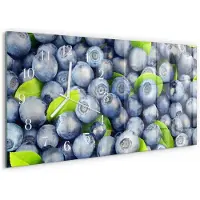 Tulup WANDUHR aus Glas 60x30 cm - Beeren