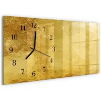Tulup WANDUHR aus Glas 60x30 cm - Metallische Textur