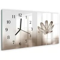 Tulup WANDUHR aus Glas 60x30 cm - Blume