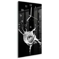 Tulup WANDUHR aus Glas 30x60 cm - Rose