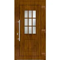 Haustuerenland.de Landhaustür mit Sprossenglas nach Maß "NATALIE" 71 mm Golden Oak holzähnlich außen öffnend DIN rechts