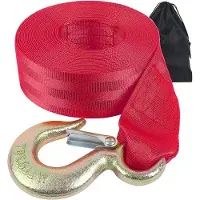 OEM Bootanhänger mit rotem Lederband - 5 cm x 6 Meter - roestwerender Haak