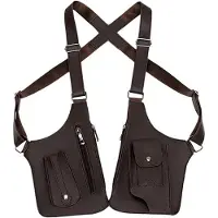 OEM Antidiefstalrugzak mit versteckter Tasche, Kunstleder Schoudertas für Männer, mehrere Fächer, braun.