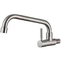 OEM Moderner Wandmontagebeckenarmatur mit Drehspout, Stahlarmatur