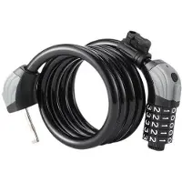 OEM Fahrradschloss mit Seriennummer, 1,2 Meter Kabel, stabiles 5-stelliges rücksetzbares Code, schwarz.