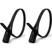 OEM 2er Zip-Tie-Kabelschloss - Fahrradhelm-Schloss - 54cm Fahrradband-Schloss mit Kombinationsschloss - 3-stelliger Code leichtes, multifunktionales, flexibles Fahrradschloss
