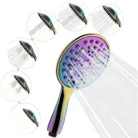 OEM Sechs-Funktionen-Wasserhahn - 6 Zoll Großwinkel Handduschkopf - Luxusdesign (6 Funktionen, Regenbogen)
