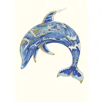 DM Collection Notizblock A130 B6 + Umschlag Delfin –