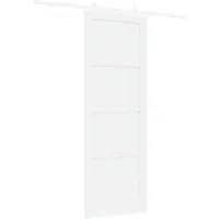 vidaXL Schiebetür Weiß 83 x 232 cm Massives Kiefernholz
