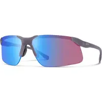 Smith - Sonnenbrille - Cipher Matte Meteorite Crystal ChromaPop Low Light Rose Blue Mirror - Bordeaux