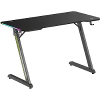 KIMEX Gaming-Schreibtisch mit RGB-Beleuchtung, Schwarz