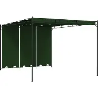 vidaXL Pavillon 4 x 3 x 2,3 m Grün Polyester und Stahl