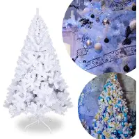 TolleTour Weihnachtsbaum künstlicher Christbaum Tannenbaum Dekobaum Weihnachtsdeko 210cm Weiß