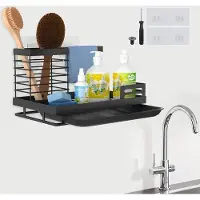 OEM Roestvrij staal-Spoelorganizer, hangend, zwart, keuken und Badkamer