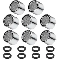 OEM 8-delige Wasserhahn-Beleuchtung, Edelstahl-Wasserhahn-Beleuchtung, wassersparende Wasserhahn-Beleuchtung mit Filter, inklusive 8 Pads für Bad- und Küchenwannen.