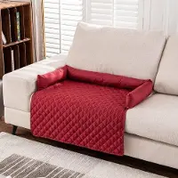 OEM Wasserdicht Hundematte - Antirutsch Hundebett - Großes Hundebett - Weich, urinbeständiges Haustierbett - Waschbares Schutzkissen, rot, 90*90 cm