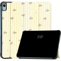 IMoshion Design Trifold Klaphülle für das Apple iPad 11 (2025) 11 Zoll A16 / iPad 10 (2022) 10.9 Zoll - Garden Stripes