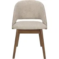 Dutchbone Velore Esszimmerstuhl Nussbaum / Beige